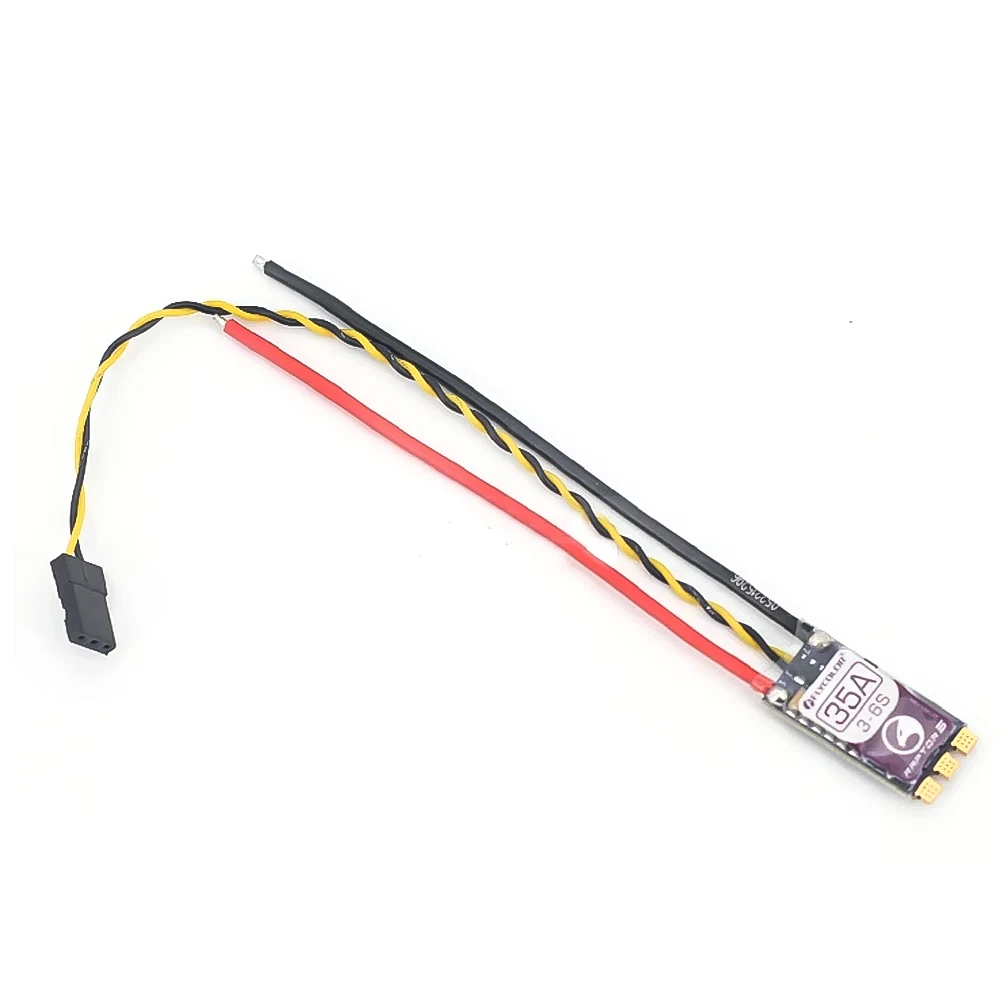 Installation du FLYCOLOR Raptor5 ESC 20A-50A 3-6S 32Bit sur un bras de drone FPV avec vis de montage.