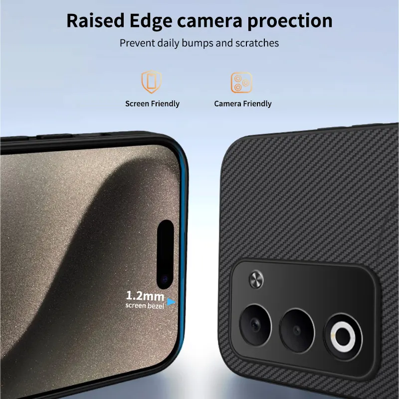 Soft Silicone Carbon Fiber Magnetic Protective Back Cover