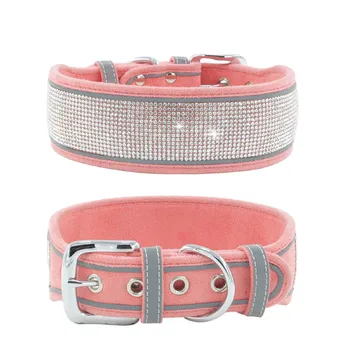 Fashion High-end Crystal Diamond Studded Pet Collar For Small Medium Dog Adjustable Pet Neck Accessory 5