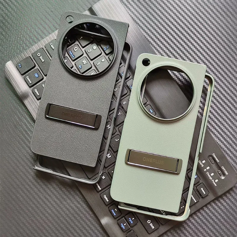 Original Case For OnePlus Open Leather PC Full Protection Phone Cover With Holder Stand Case For OnePlus Open 6