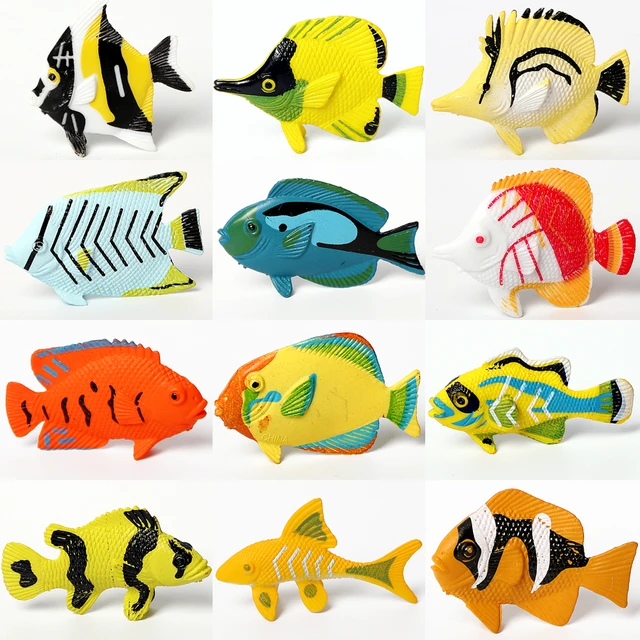 Underwater Deep Sea Creatures Tropical fish,Shark Animal Action Figures Sea  Creatures Educational Toys for Kids