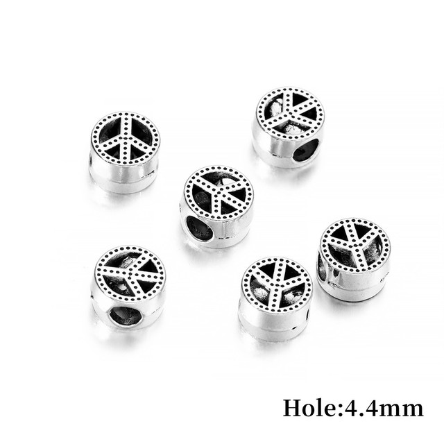 Gold Charm Beads Buddha Sparta leopard Lion Heads Spacer Beads Supplies For Jewelry Finding Making DIY Bracelet