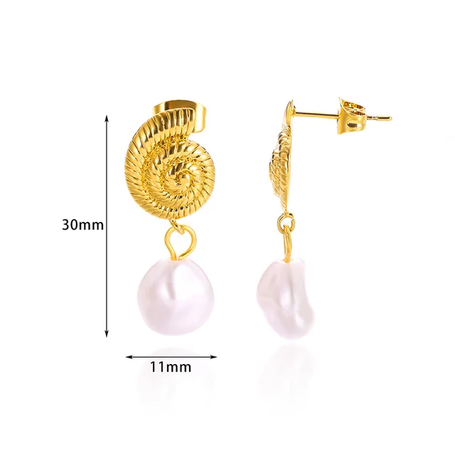 87046-915cde.png Boucles d'oreilles circulaires pour femmes, Vintage, Punk, Baroque, perles, Clip d'oreille en acier inoxydable, bijoux pour femmes, Imitation de perles, cadeau Mujer