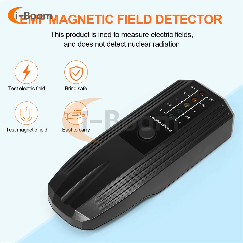 5 color LED Indicator Lamp Electromagnetic Radiation Tester Electric Magnetic Field EMF Meter Dosimeter Detector for Computer