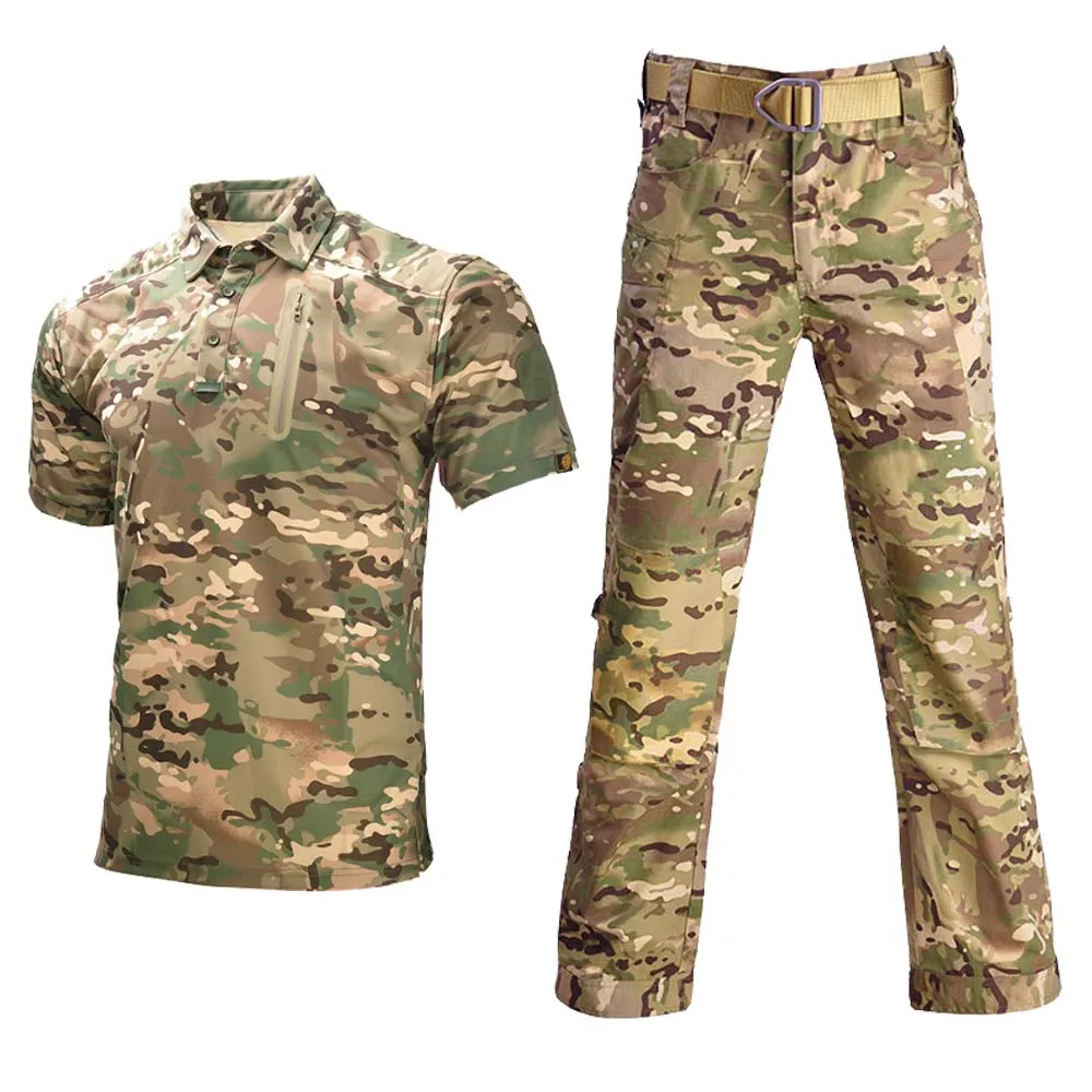 

Military Suits Tactical Hunting Clothes Camo Multicam Cargo Men Work Pants Safari Combat Uniform Airsoft Uniform Set Army Shirt