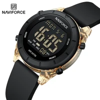 2024 New NAVIFORCE Brand Watches for Women LCD Digital Business 5ATM Water Resistant Clock Silicone Strap Electronic Wristwatch 1