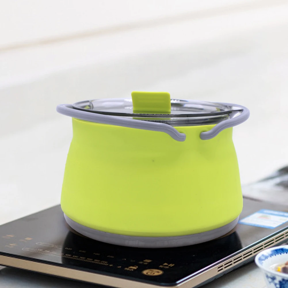 Foldable Water Kettle Portable Camp Tea Pot Compact Travel Portable Kettle with Ergonomic Handle Collapsible Hot Water Boiler 3