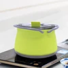 Foldable Water Kettle Portable Camp Tea Pot Compact Travel Portable Kettle with Ergonomic Handle Collapsible Hot Water Boiler 3