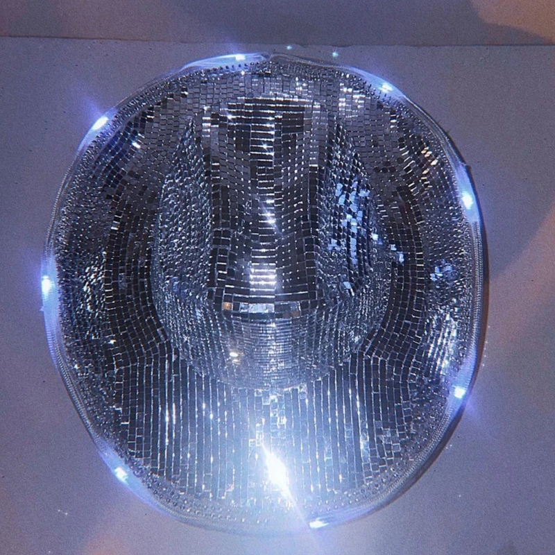 Reflective Cowboy Hat Mirrored Glitter Ball Shining for Bachelorette Party