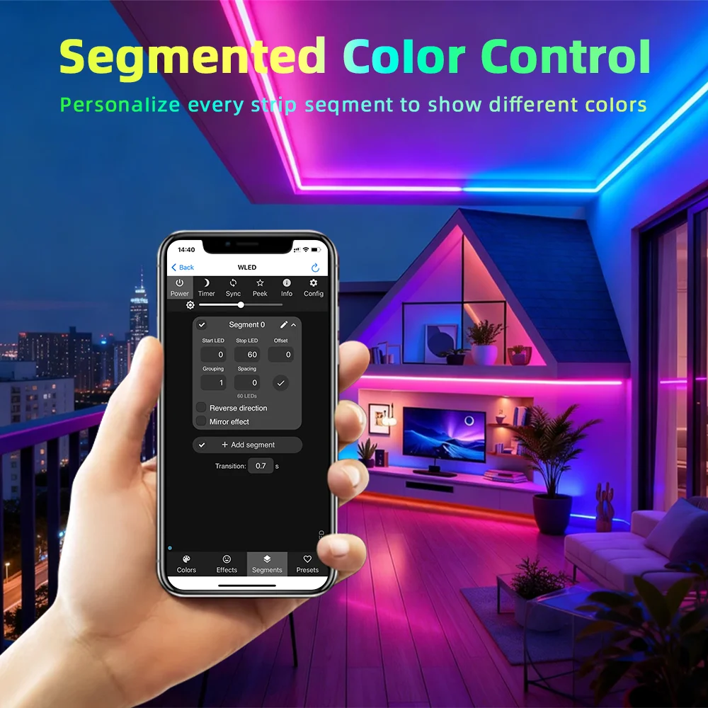 DOMRAEM ESP32 4-Kanal WLED-Controller mit 16A Sicherung & Level Shifter, Sound-Sync-kompatibel mit WS281x Digital RGB IC LED-Streifen – Detail 15