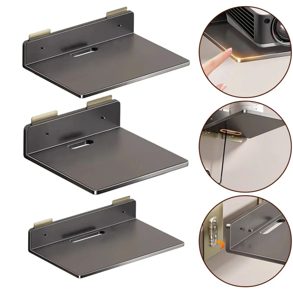 Wall-mounted Router Rack Storage Box Projector Stand Holder DVD Player TV Set-Top Box Holder Monitoring Rack Ornaments Shelf 5