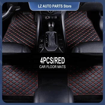 Tappetini per Auto 4 Pezzi Universali in Pelle PU Impermeabile, Protezione per Piedi, Set Tappeti Anteriori e Posteriori, Accessori Auto