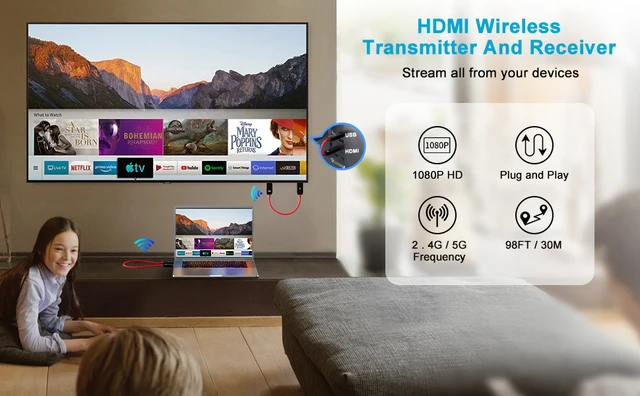 How To Stream Netflix From Laptop To Tv Wirelessly HDMI Wireless