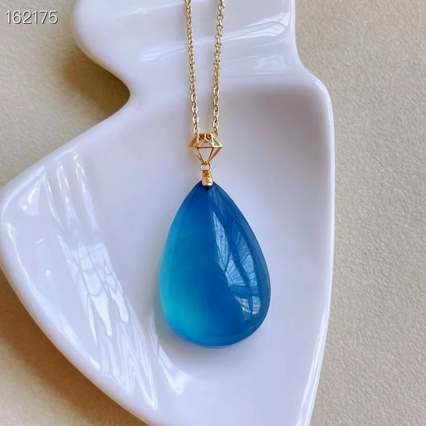 

Женская подвеска в виде капли воды, цвет бразильский Аквамарин, 26*16,8 мм