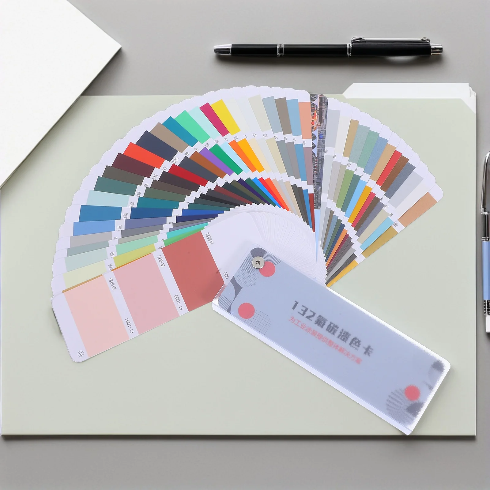 132색 페인트 색상 샘플 카드 산업용 코팅 금속 비금속 벽 바닥 가구 실내외용 페인트 칩
