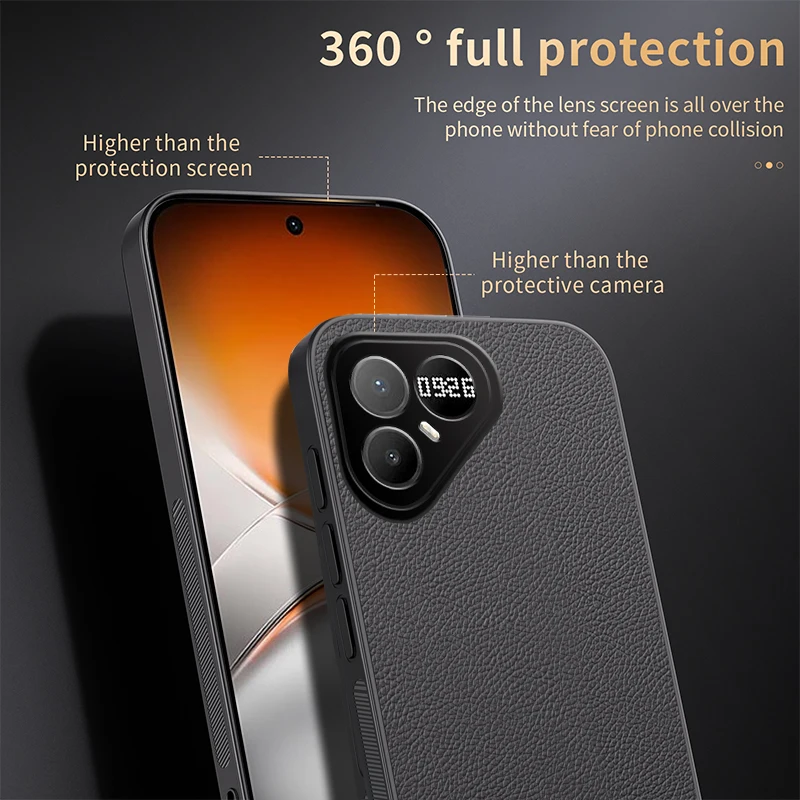 Leather Magnetic Anti-Fall Case - Elegant Business Design