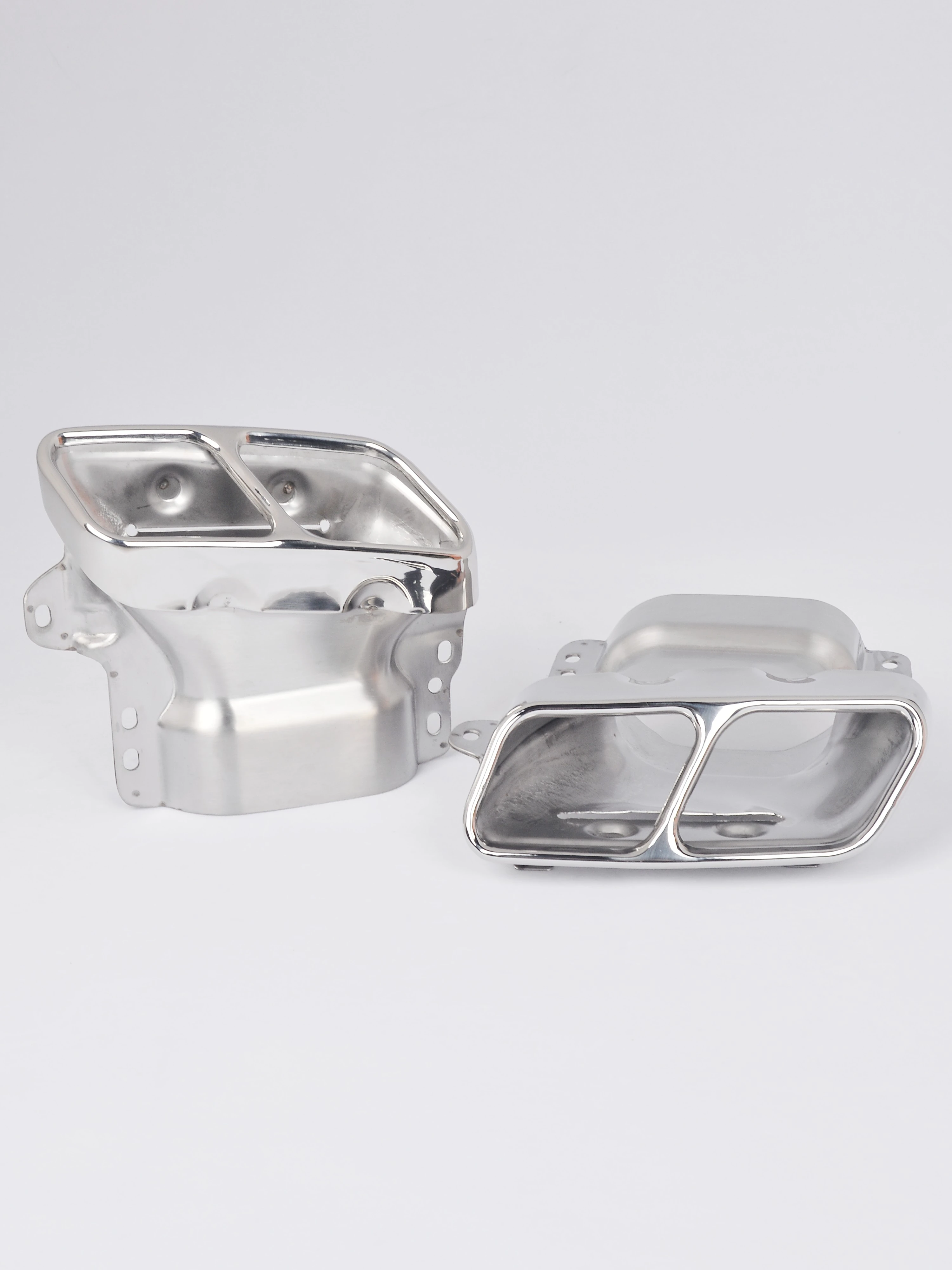 1pair Stainless Steel Quad Exhaust Tips Fit For Mercedesamg A45 W176