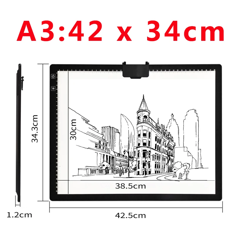 Wireless Battery-Powered Rechargeable Light Pad for ArtistsTracing and X-ray