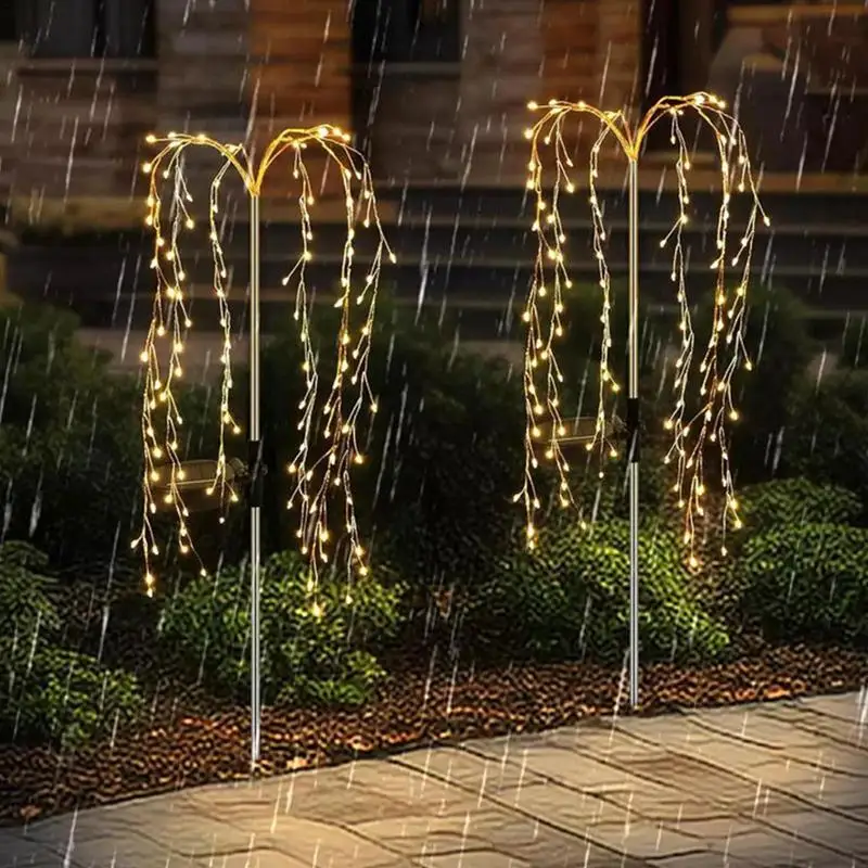 Solar Firefly Lights 160 LED Fairy Garden Lights Waterproof Decorative Landscape Lamp Swaying Solar Firefly Lights Outdoor 2