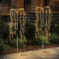 Solar Firefly Lights 160 LED Fairy Garden Lights Waterproof Decorative Landscape Lamp Swaying Solar Firefly Lights Outdoor 2