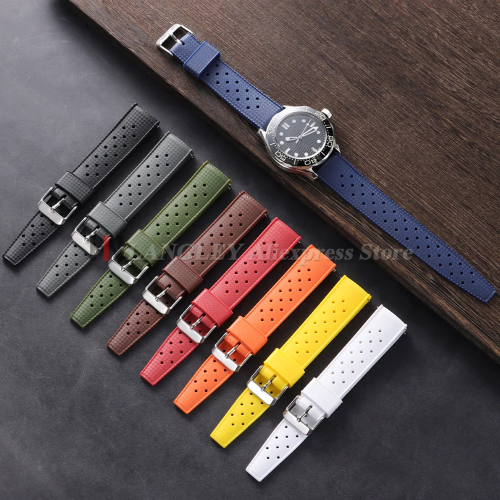 Tropical Silicone Quick Release Watch Band - Versatile Rubber Wristband