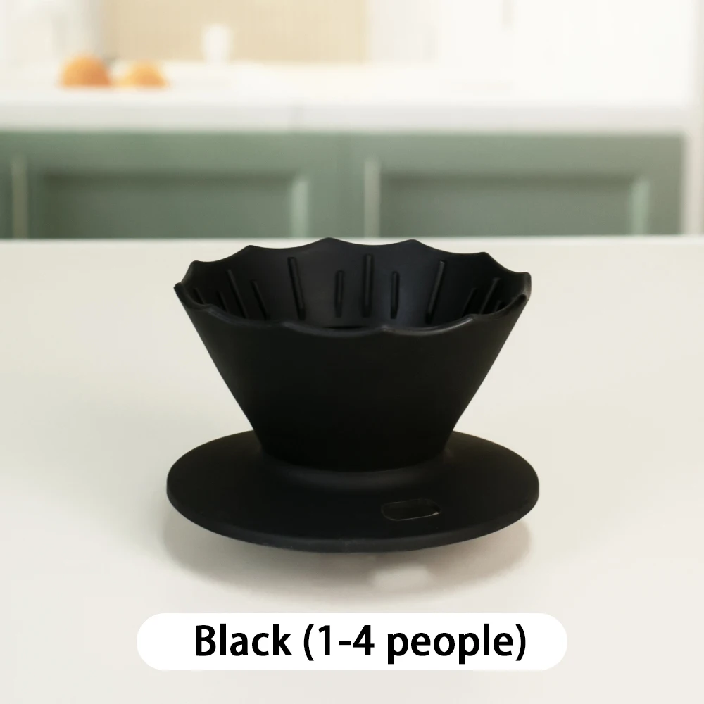 فلتر قهوة سيليكون قابل لإعادة الاستخدام، بتصميم قم...