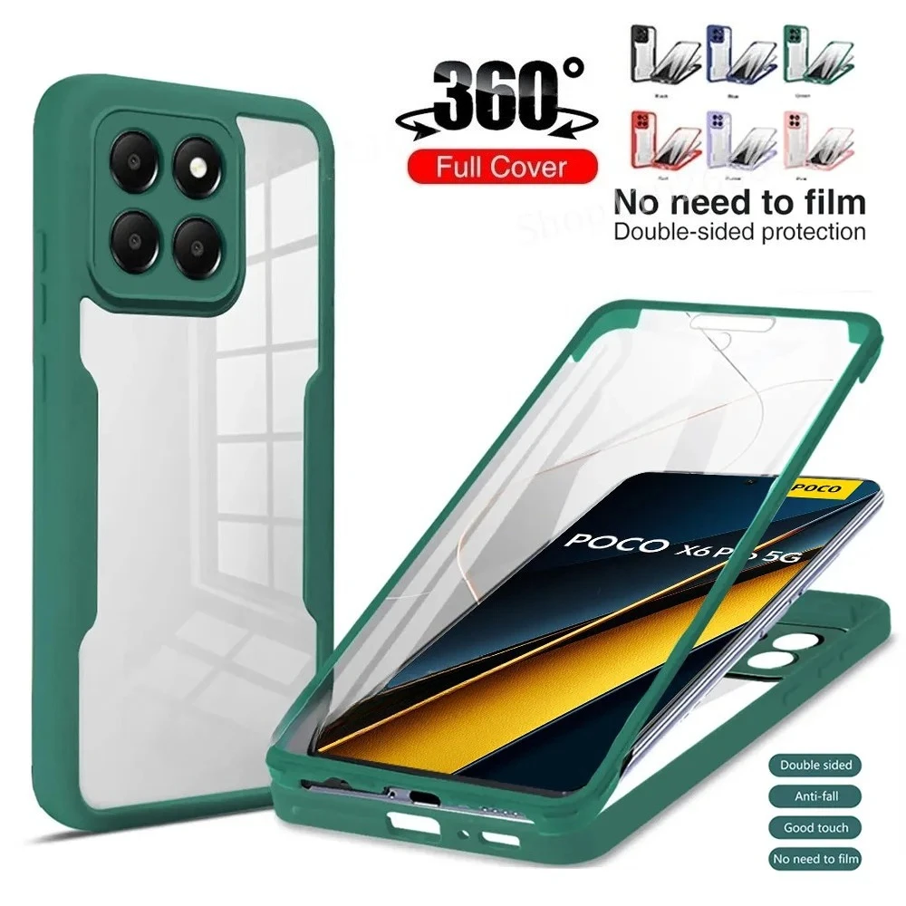 360 Full Cover Clear Phone Case with Front and Back Protection