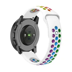 Premium 22mm Silicone Watchband Strap - Ocean Sport Edition - 22mm watch band (White colorful)