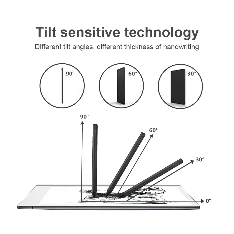 4096 Stylus Pen geschikt voor Remarkable Paper Pro Stylus met Gum