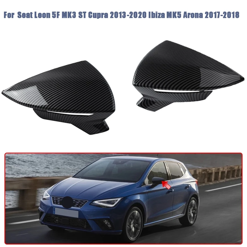 

Для Seat Leon 5F MK3 ST Cupra 2013-2020 Ibiza MK5 Arona 2017-2018, боковые аксессуары из углеродного волокна