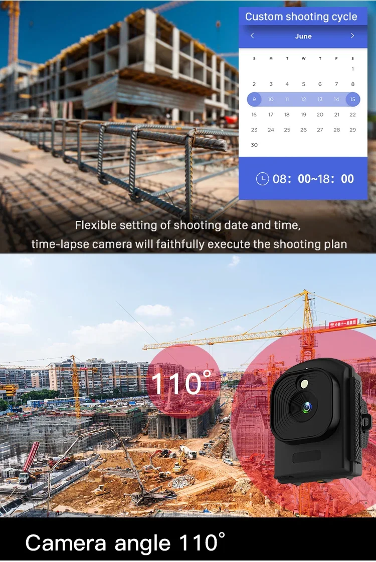 Outdoor Time Lapse Camera 1080P HD Video Recorder Low Light Digital Timelapse IP