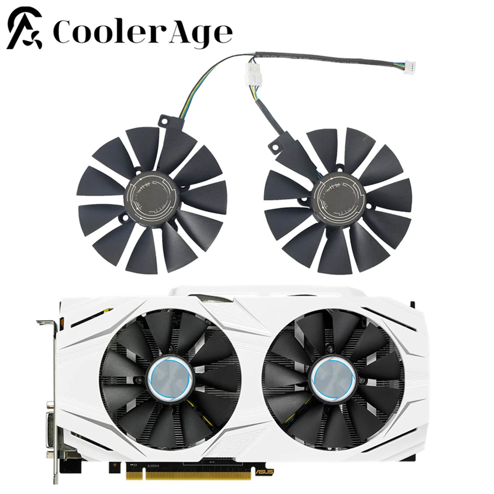Ventilador de Substituição de Placa Gráfica para Asus Dual Series Gtx 1070 1060 rx 480 87 mm T129215su Pld09210s12hh