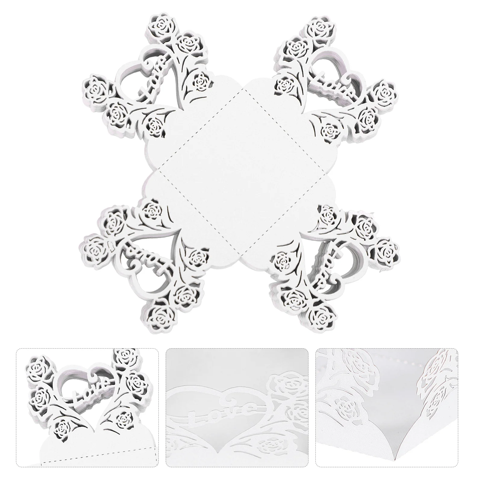 

Ipetboom Cupcake Wrappers Truffle Wrappers Paper Chocolate Candy Cups Hollow Out Flower Shaped Truffle Cups Baking Liners