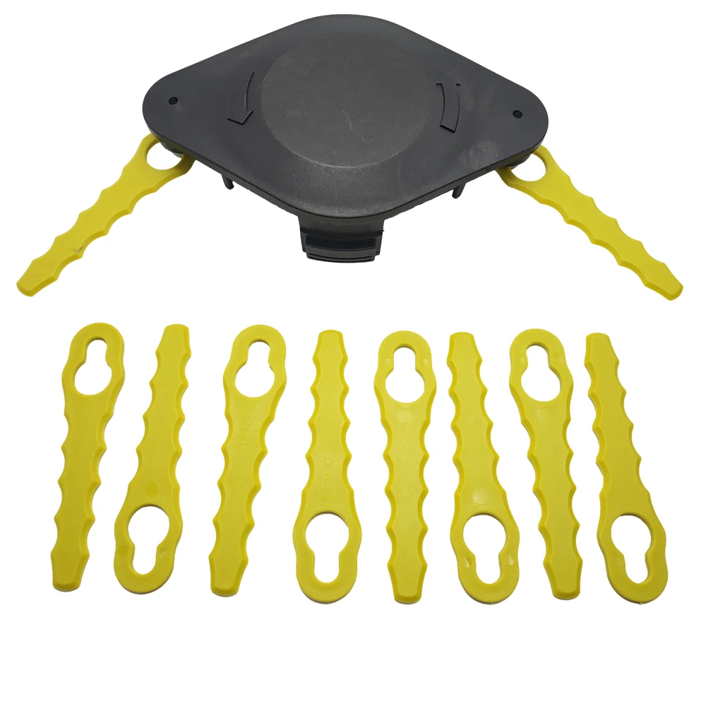 10 Blade Set For Ryobi Trimming Head Grass Trimmer Head Cutter Parts With Plastic Blade RAC155 Plastic Spare Blade Lawn Mower