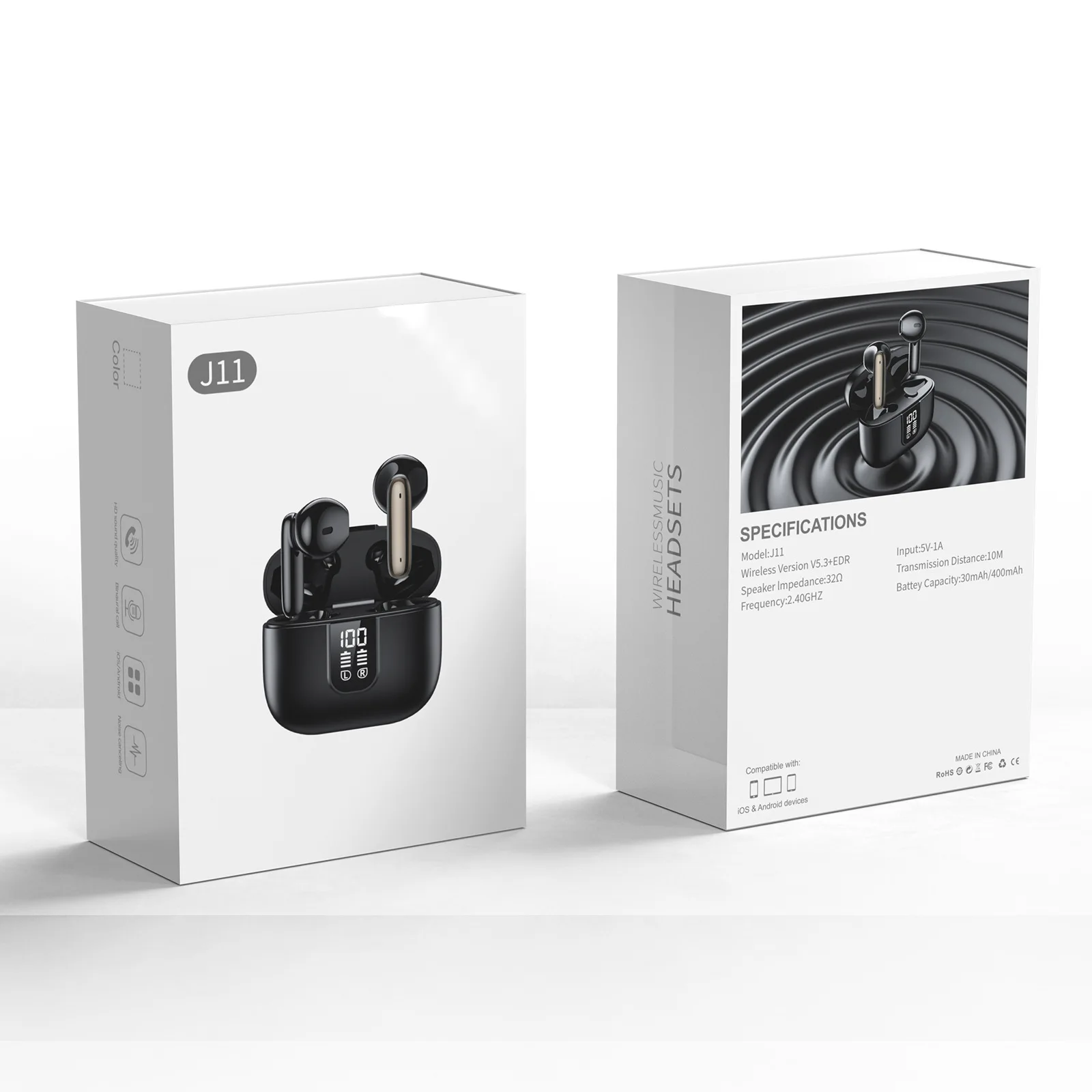 Hot-Selling Bluetooth Earphones6Mai Noise Cancelling Sports Semi-In-Ear Wireless