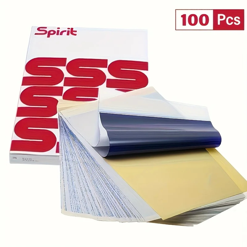 스피릿 문신 전사지, A4 크기, 문신용 표준 열 스텐실 용지, 예술가용 문신 트레이싱 용지