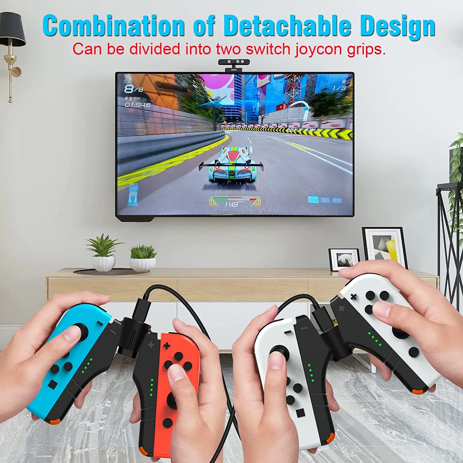 3 In 1 Joycon Charger Grip For Nintendo Switch/ Oled Controller Charger