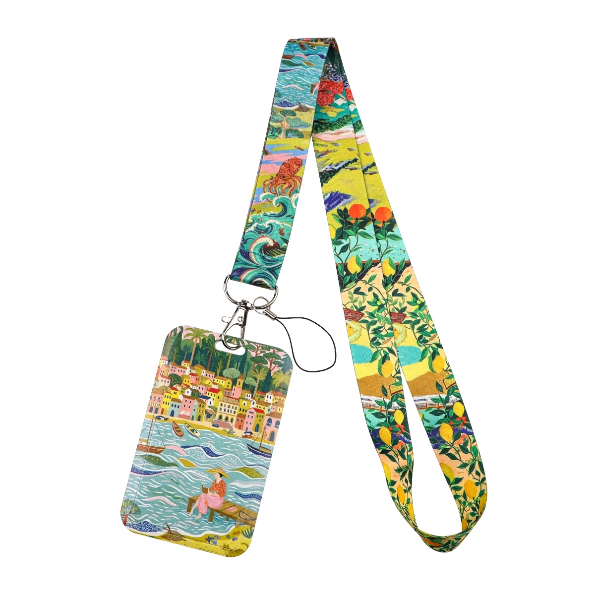 Chic Phone Lanyard Wallet Case with Fashionable Neck Strap and Card Holder
