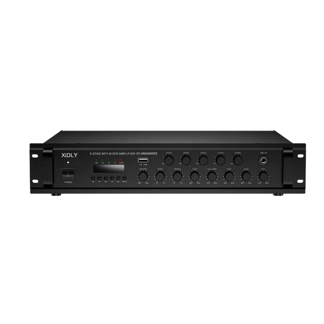 SD USB MP3 플레이어 및 FM 포함 공개 주소 Pa 시스템 앰프, 5 존 350 와트