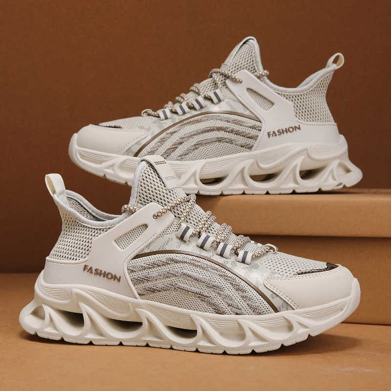 Men's Lightweight Fashionable Running Shoes Men's Breathable Casual Sports Shoes, Wear-Resistant Outsole Casual Sports Shoes