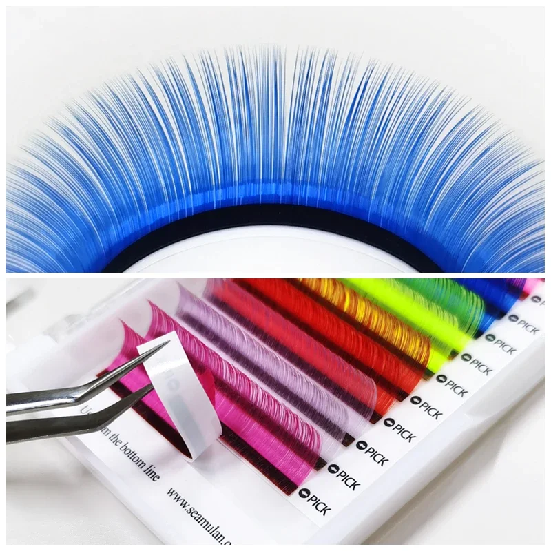 Lash Extenions Neon Color Lashes Mix Individual Eyelashes Russian Volume Eyelashes Extension Mink False Eyelash