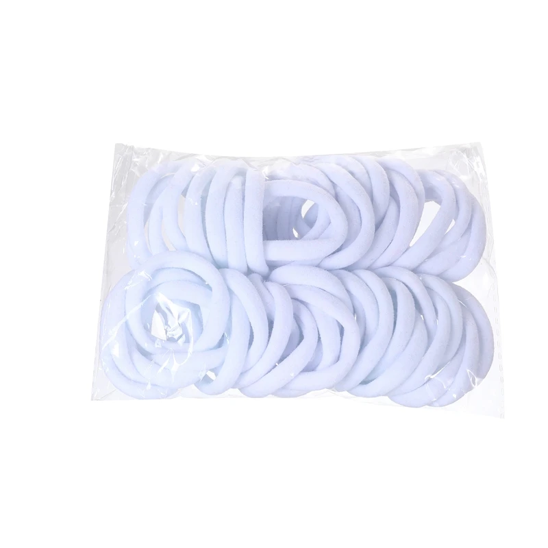 Hair Accessories Hair Bands 50Pcs/Set Women Girls Nylon Elastic Ponytail Holder Rubber Bands Scrunchie