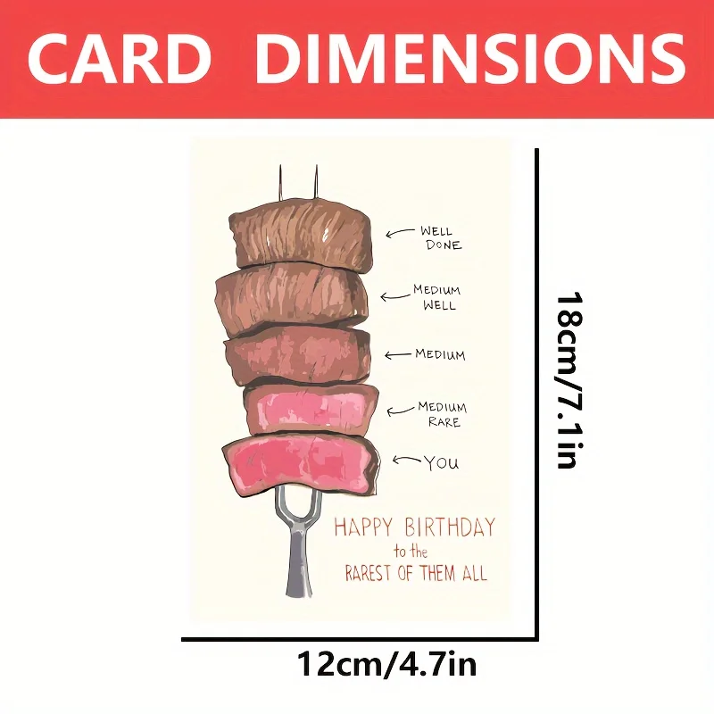 재미있는 바베큐 고기 꼬치 테마 생일 카드, 좋은 친구, 가족 및 동료가 가장 좋은 생일 카드, 1 개
