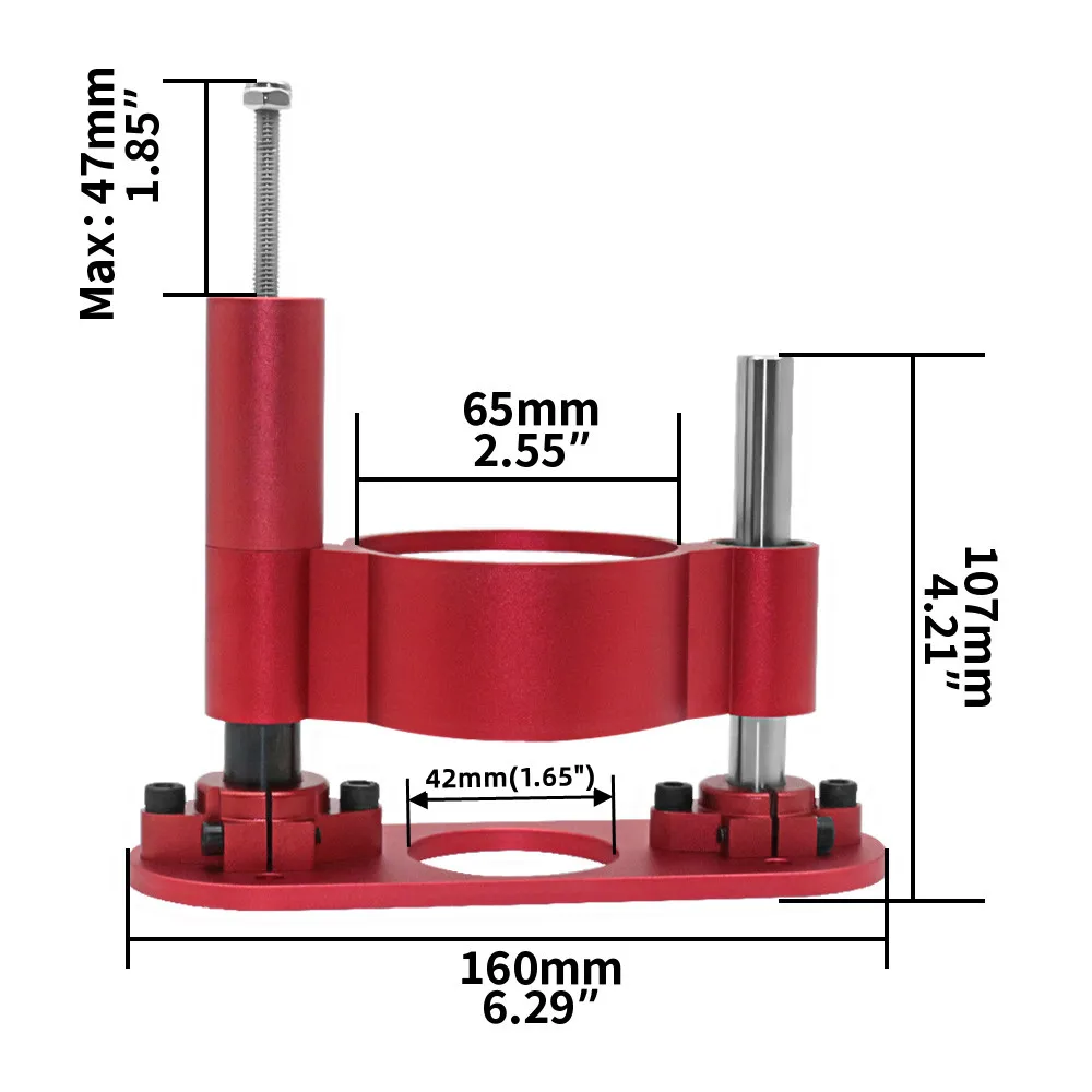 Kit de levage de toupie à bois, plaque d'insertion de table de toupie en  aluminium, clé à main, 65mm - AliExpress