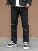 2025 Autumn and Winter American Retro Primary Color Black Denim Jeans Men's 86.4% Cotton Washed Old Heavyweight Straight Pants 6