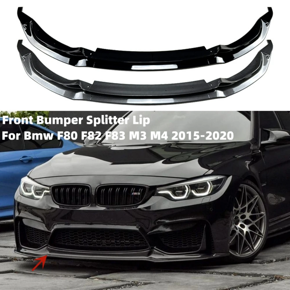 자동차 앞 범퍼 스플리터 립 스포일러, Bmw F80 F82 F83 M3 M4 V 스타일 2015-2020 디퓨저 바디킷 커버 가드 보호대 키트