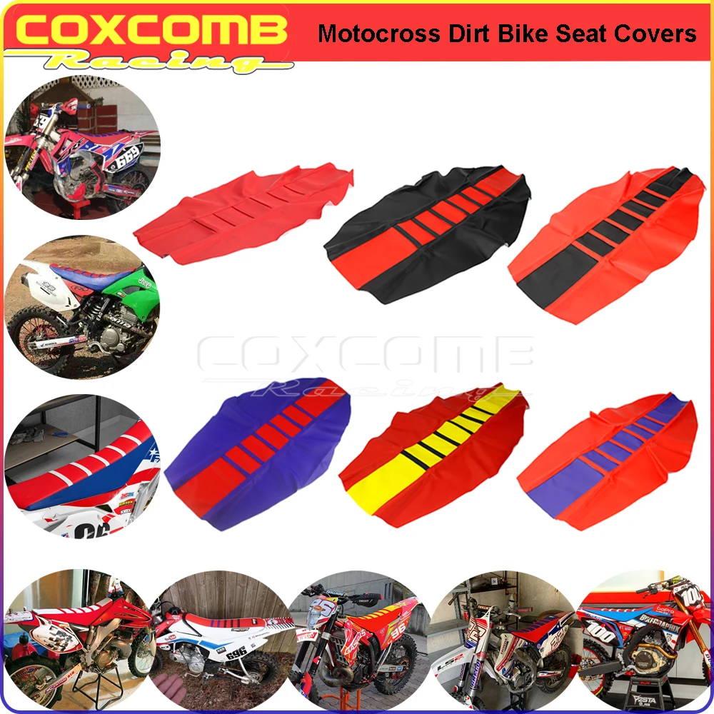 Motocross Seat Cover Red (Set of 2)