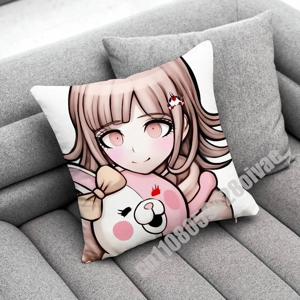 D-Danganronpa Chiaki Nanami Junko Enoshima 장 베개 케이스 35x35cm 45cm 정사각형 홈 베개 케이스