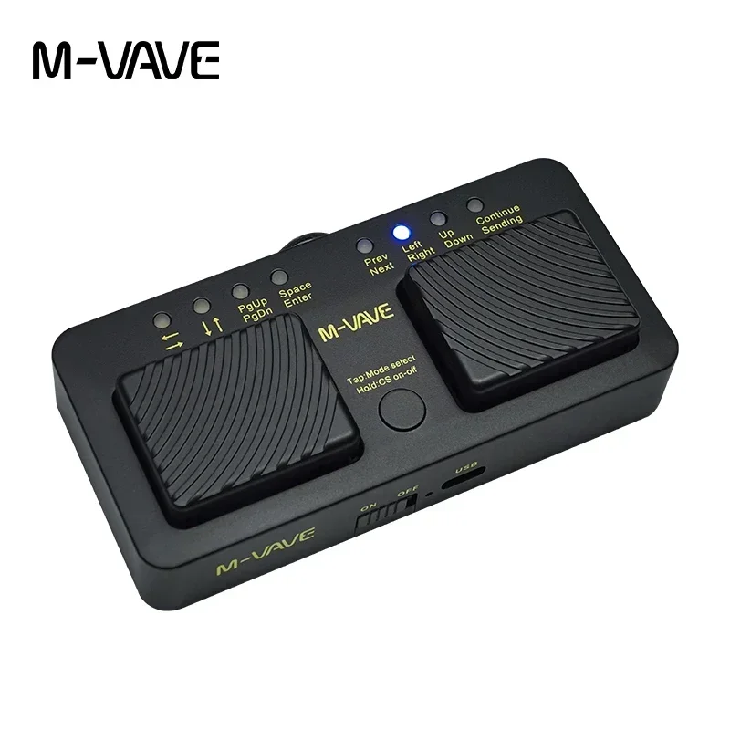 M-VAVE Cube Turner Pro Wireless Bluetooth Page Turner Silent Foot Pedal USB Rechargeable For iPad iPhone Tablet Guitar Parts