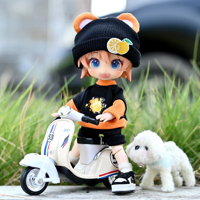 HOUZIWA  OB11 Doll Clothes  P9 Molly UFDOLL1/12 Bjd Doll Suit Orange